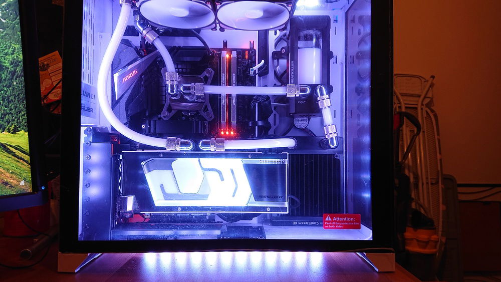 Sneaky LED strip hidden underneath for a bit more glow.