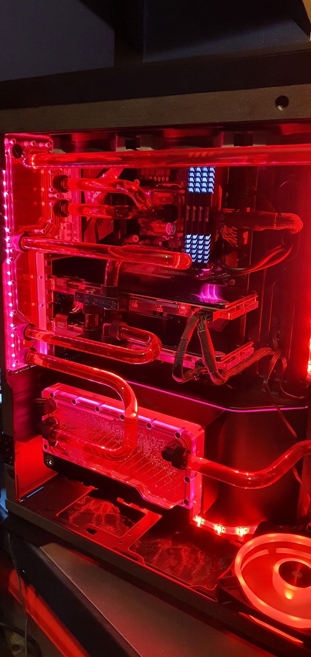 Completed build with Red RGB. Prefer the white though