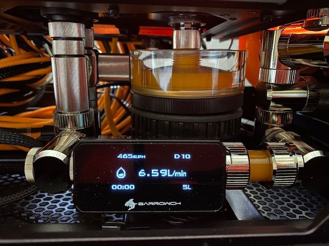 100% PWM (4760RPM). 30% PWM  = 1.06 L/min.
