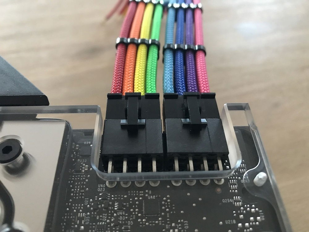 Made my own custom cables sticking with the Razer Chroma theme