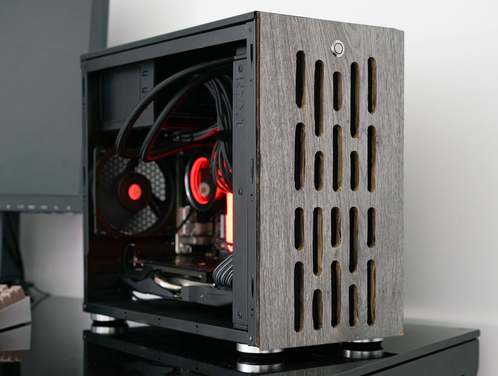 The Landlord. This quick build was made for a friend that needed a home work/HTPC build. The case was an old @antec vsk3000 that I cut off the bottom 15cm with a dremel. It's a compilation of some of my leftover parts, some PC mod work, and some new upgrades.