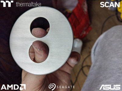 CPU block cover getting brushed up....