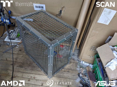 A hand-built galvansied steel cage! 😲