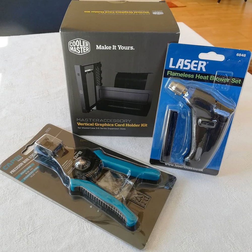 6th April 2020: The Vertical GPU kit and some of the tools I'll need for Phase 3 arrived on the same day.