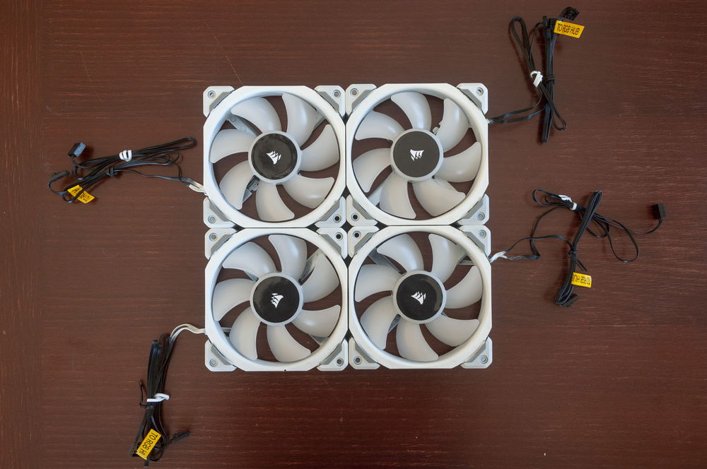 28th April 2020: Unmasking the fans, peeling the film off the rotors and reinstalling the corners took literal hours. I had to stop after three fans because my fingers were sore. I finished the last one the morning after. The paint job, while not yet perfect, is definitely a notch above my first attempt.