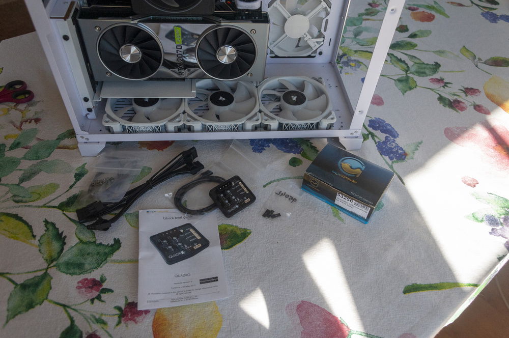 The first order of business was installing the Quadro so that I could finally have some reasonable control over the fans.