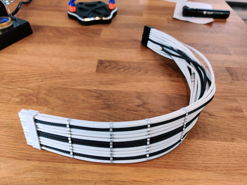 The wire lengths were not at all perfect. I guess I'm going to have to be a lot more careful with the next system I build. The MoBo cable definitely tested my patience.