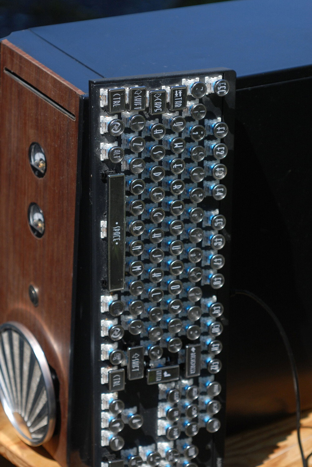 Closeup of the keyboard.