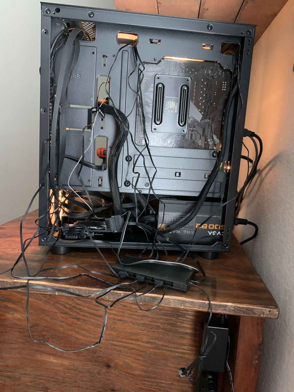 cable management before...