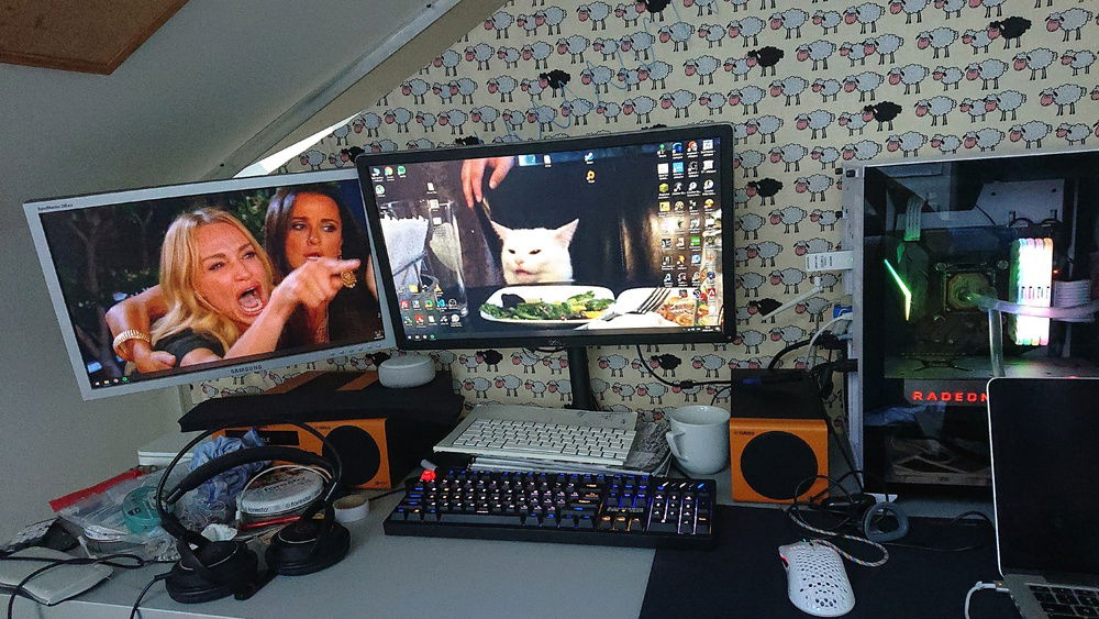 previous monitor setup + meme 1