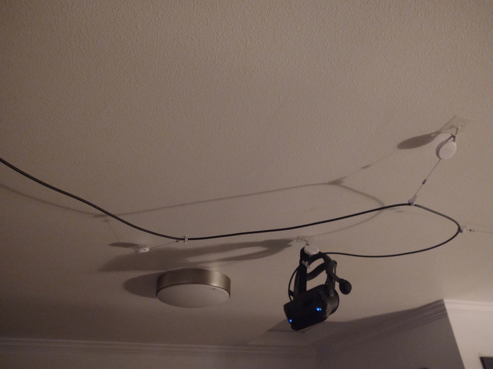 the index (i use a ceiling mount system to keep the cable off the ground)