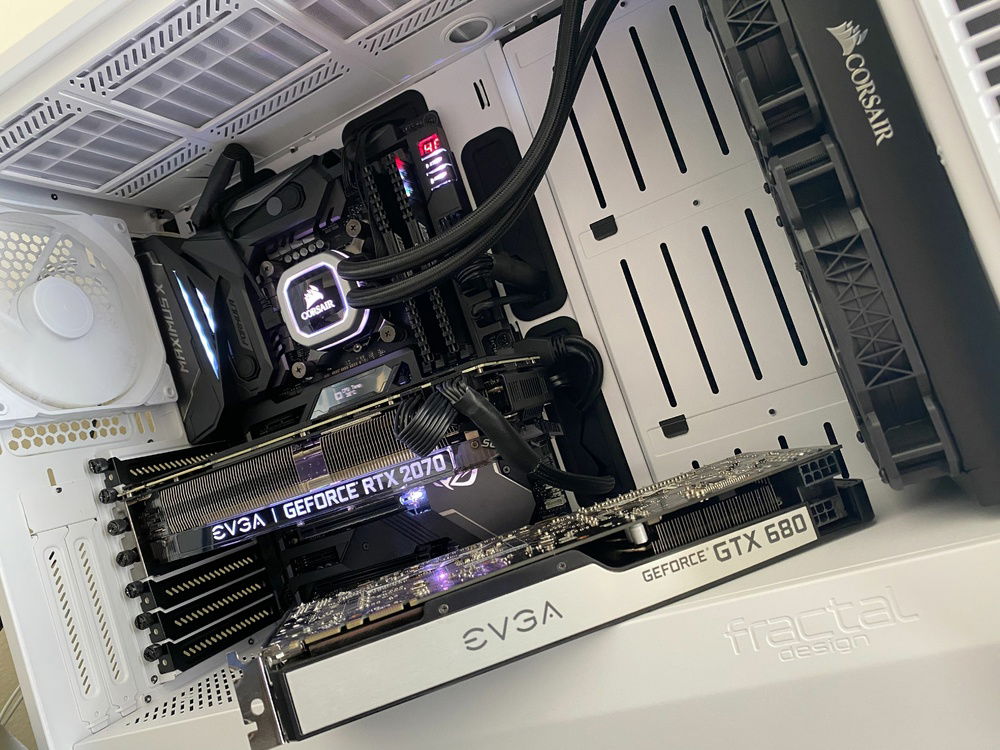 Out with the old: EVGA GeForce GTX 680 SC Signature. In with the New: EVGA GeForce RTX 2070 Super XC ULTRA GAMING