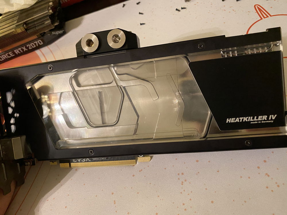 Mounted Watercool Heatkiller GPU Block to the GPU