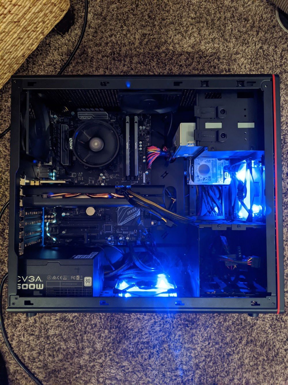 inside view, lights on
