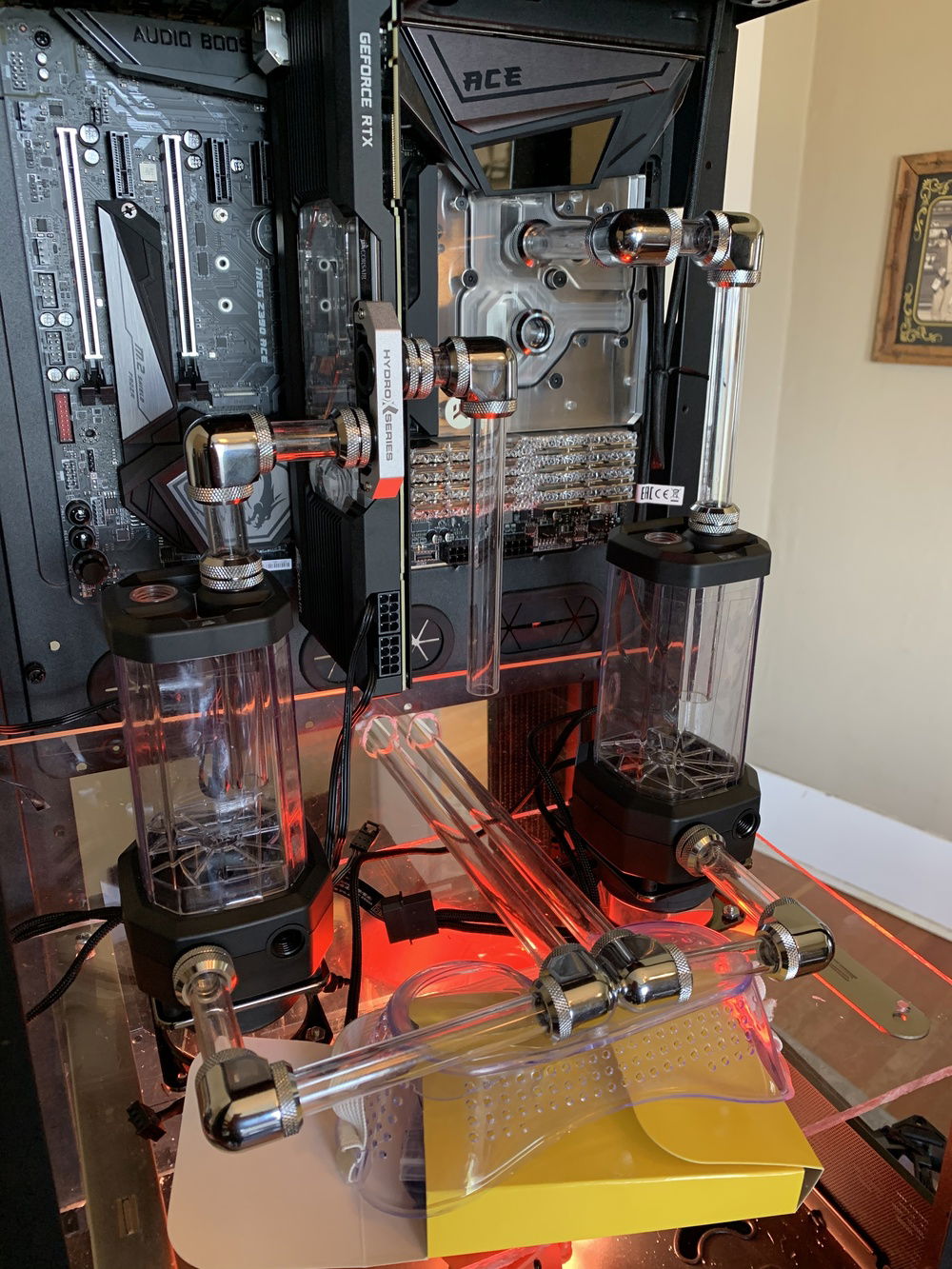 April 24 - hard tubing and fittings going in. Ran out of fittings so will need to wait for more to come in.