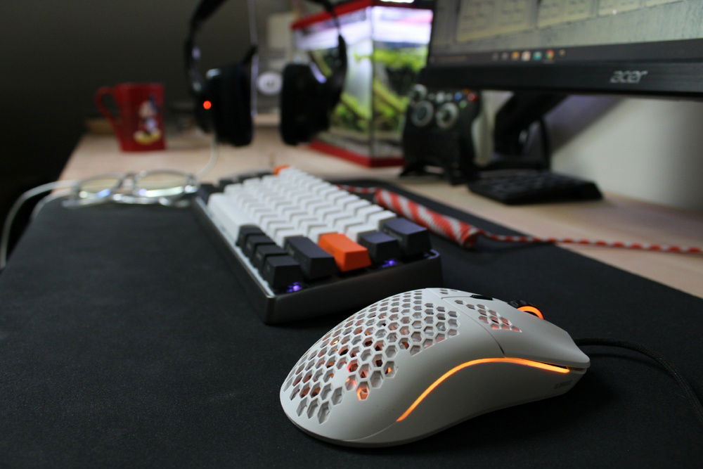 custom built keyboard with lubbed gateron ink blacks