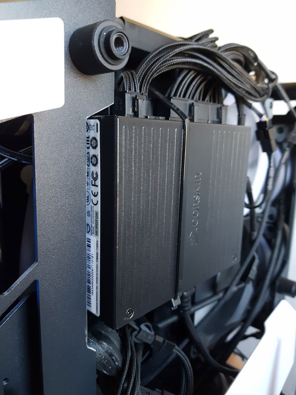 PSU mounted on the back