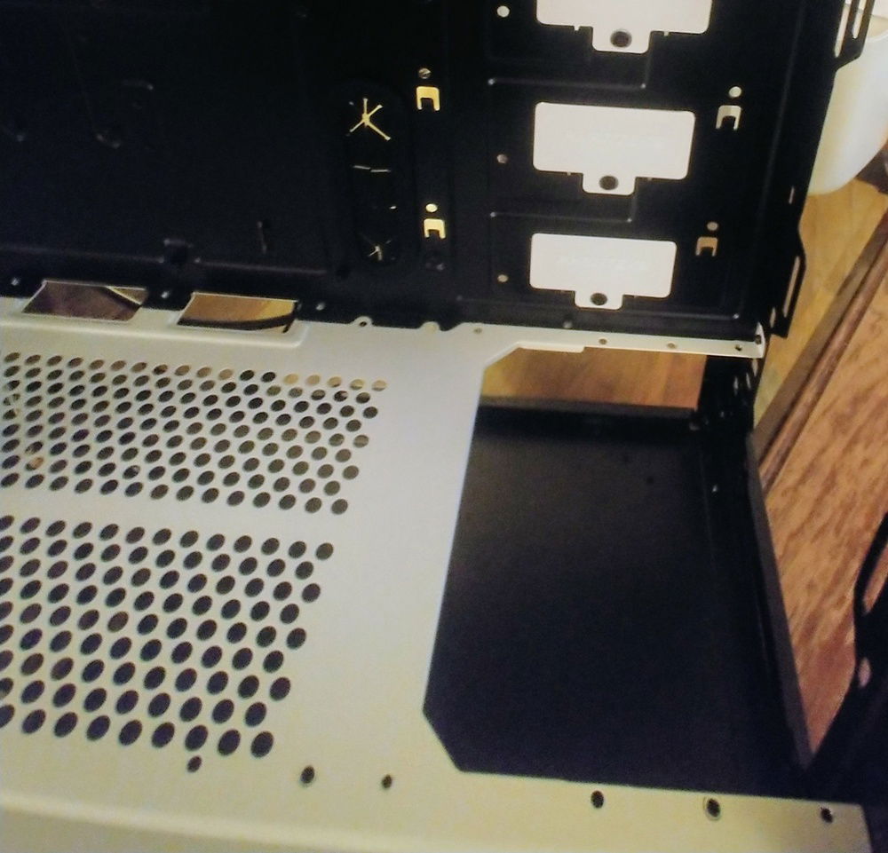 Removed hidden HDD cage.