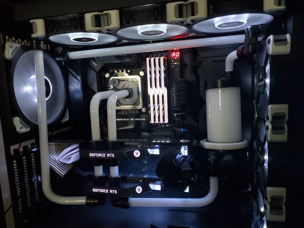 The ALL WHITE Custom Water Cooled RGB Gaming PC Build! 