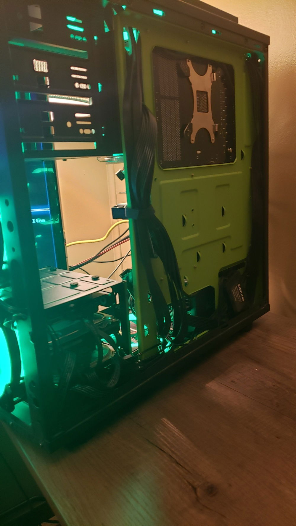 Back side after upgrading fans to EZDIY-Fab RGB fans.