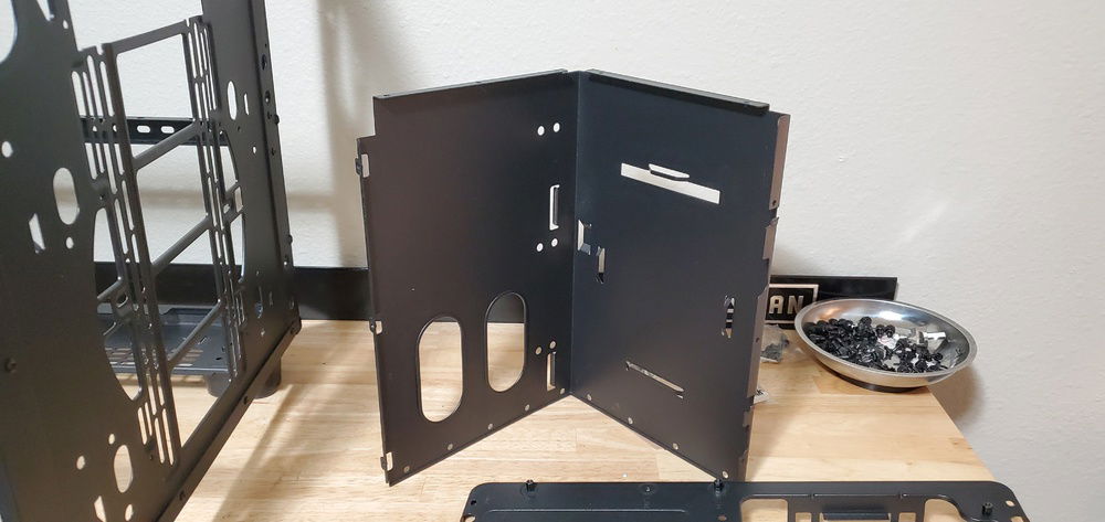 Tearing down to prep for painting.