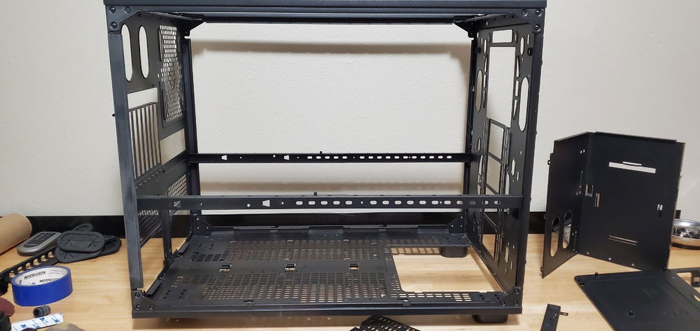 Tearing down to prep for painting.