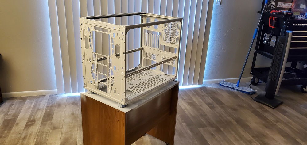 The painting process.