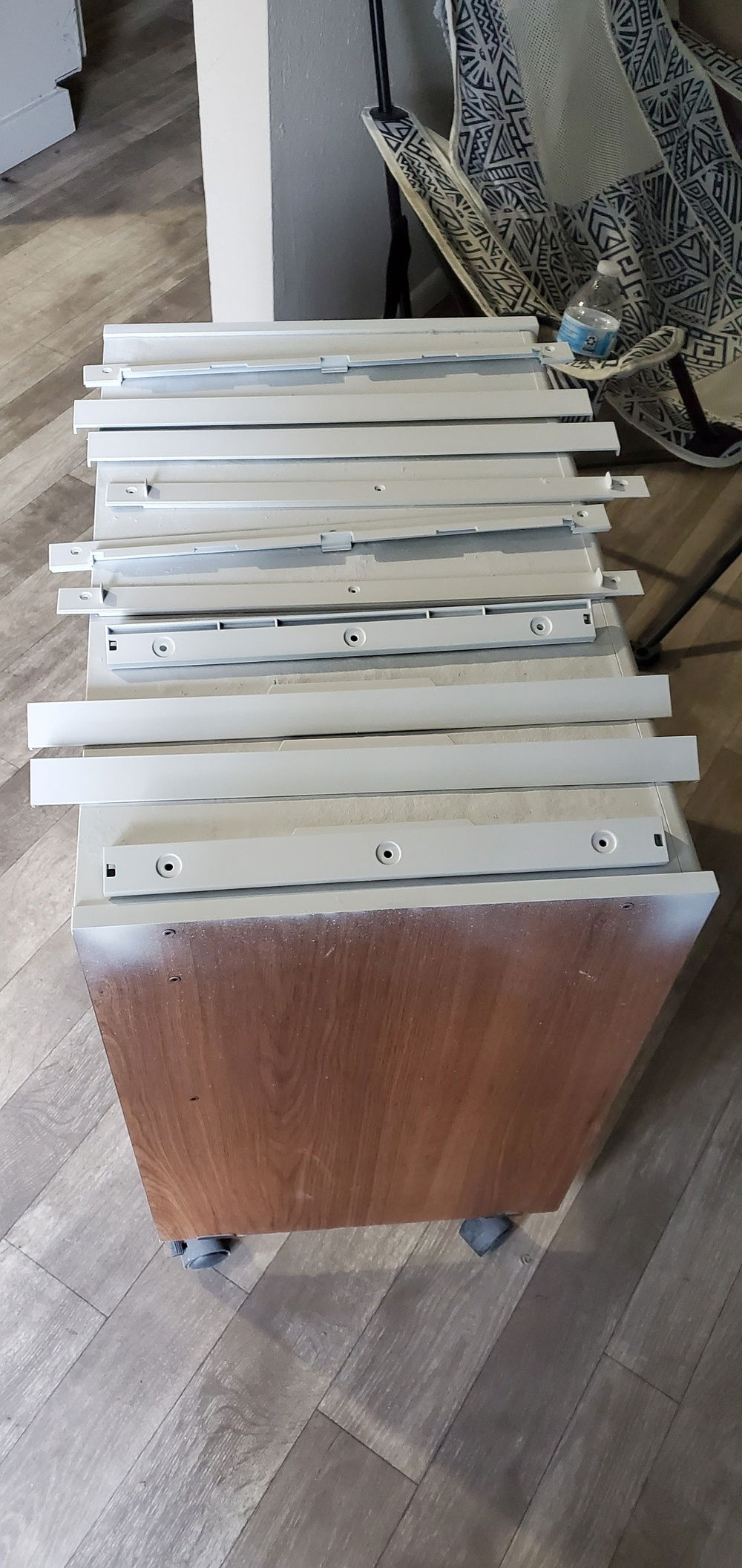 The painting process.