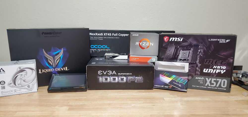 Most of the parts going into this build.