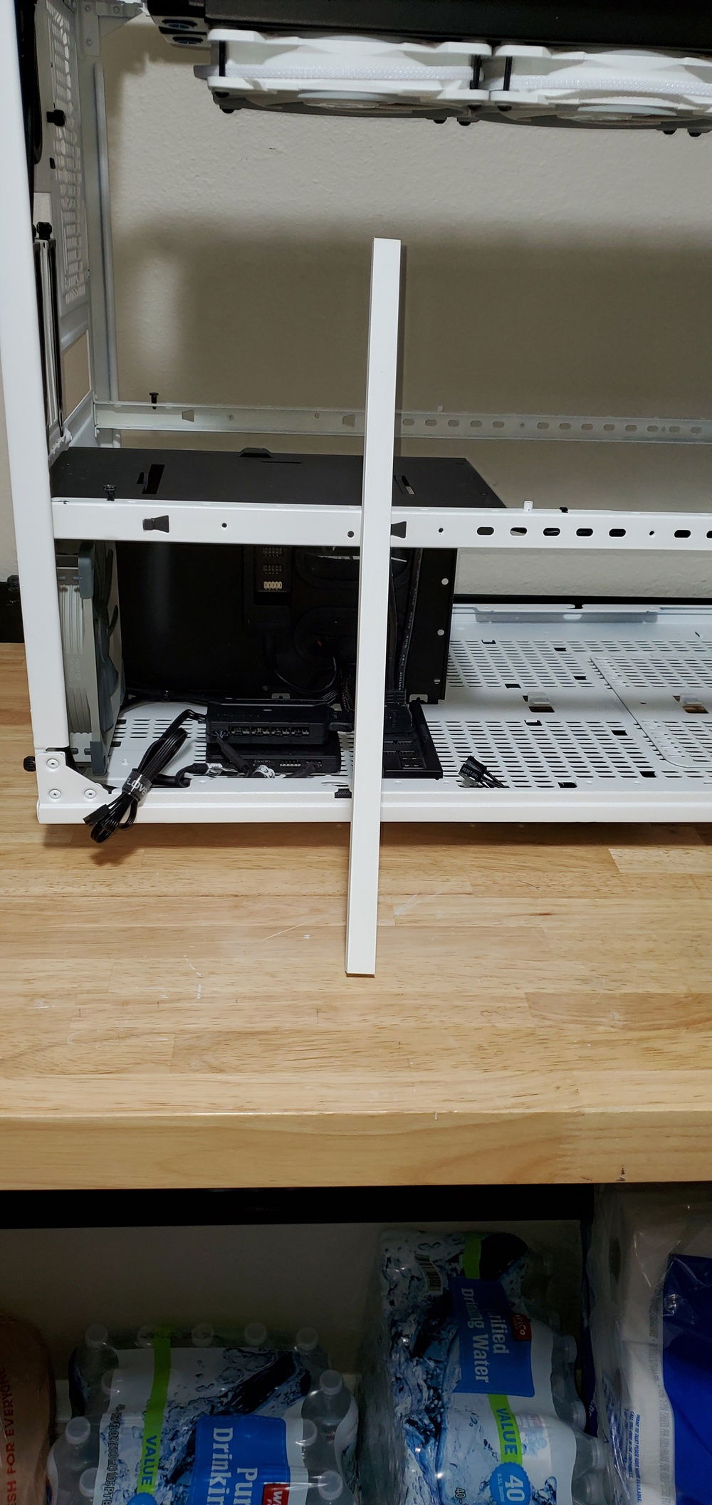 These are cable raceways. I picked these up for something else. But with the white case these made hiding cables super easy.