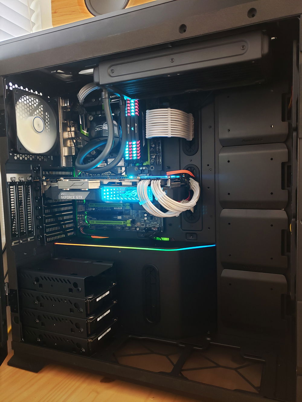 Everything cleaned and mounted in the new case....next step custom water cooling.