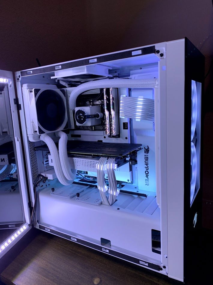 put in cable extensions and was able to make the bend sharp enough on the power for GPU to not rub on door