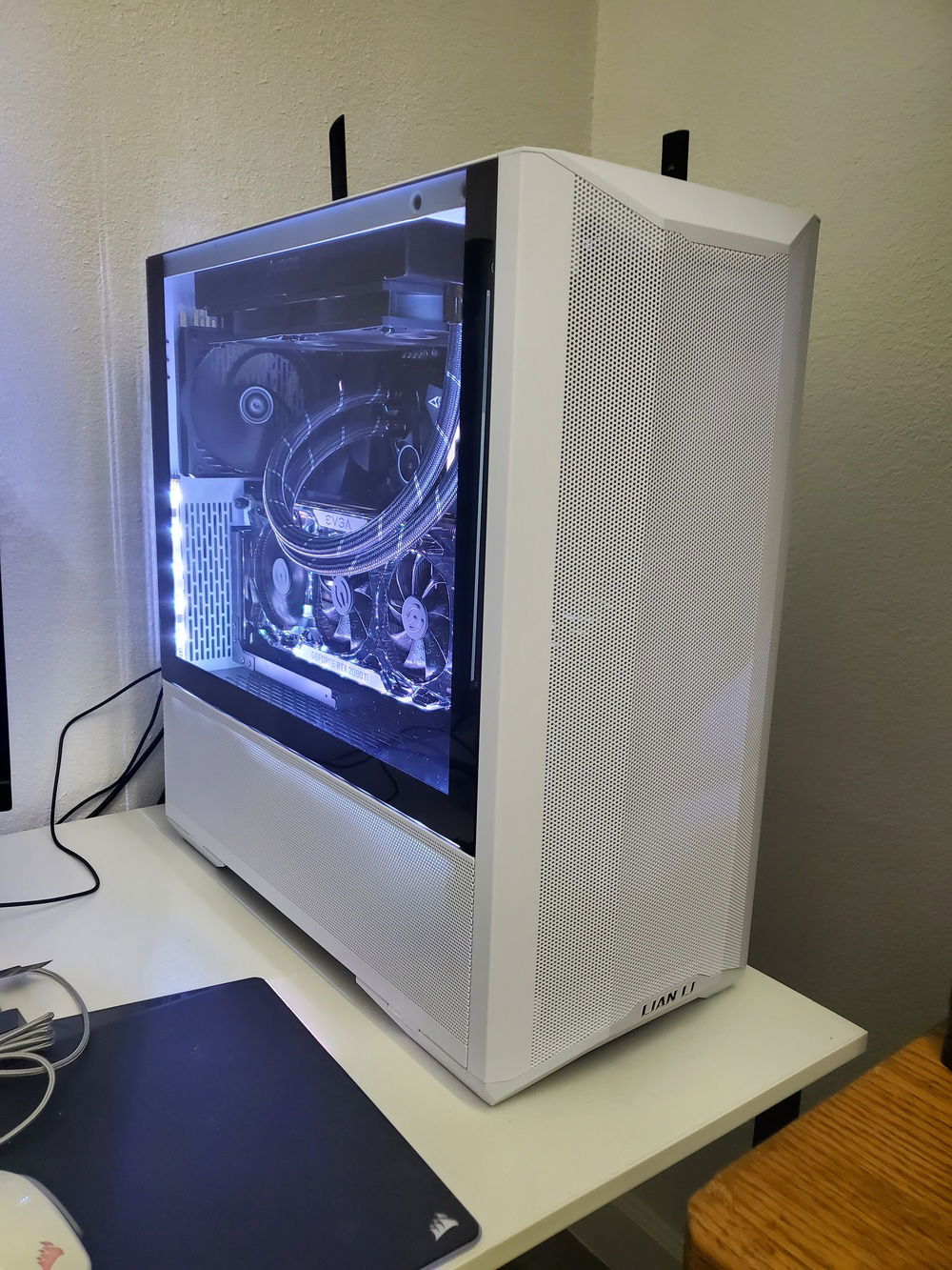 Replaced front and side panels with mesh kit