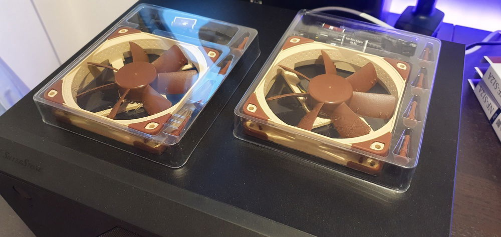 Replacement case fans to keep the NAS quiet. HDD temperatures are 38-42 degrees celcius in a 31-degree rack cabinet.