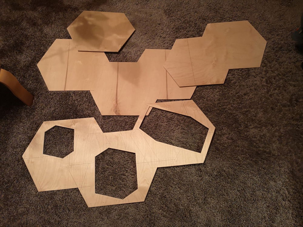 All the main pieces cut out