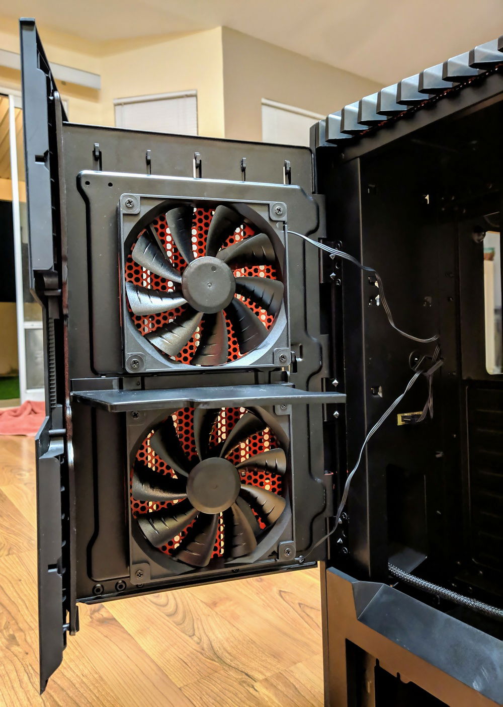 Rear Chassis Fans. A lot of room inside this big boy.