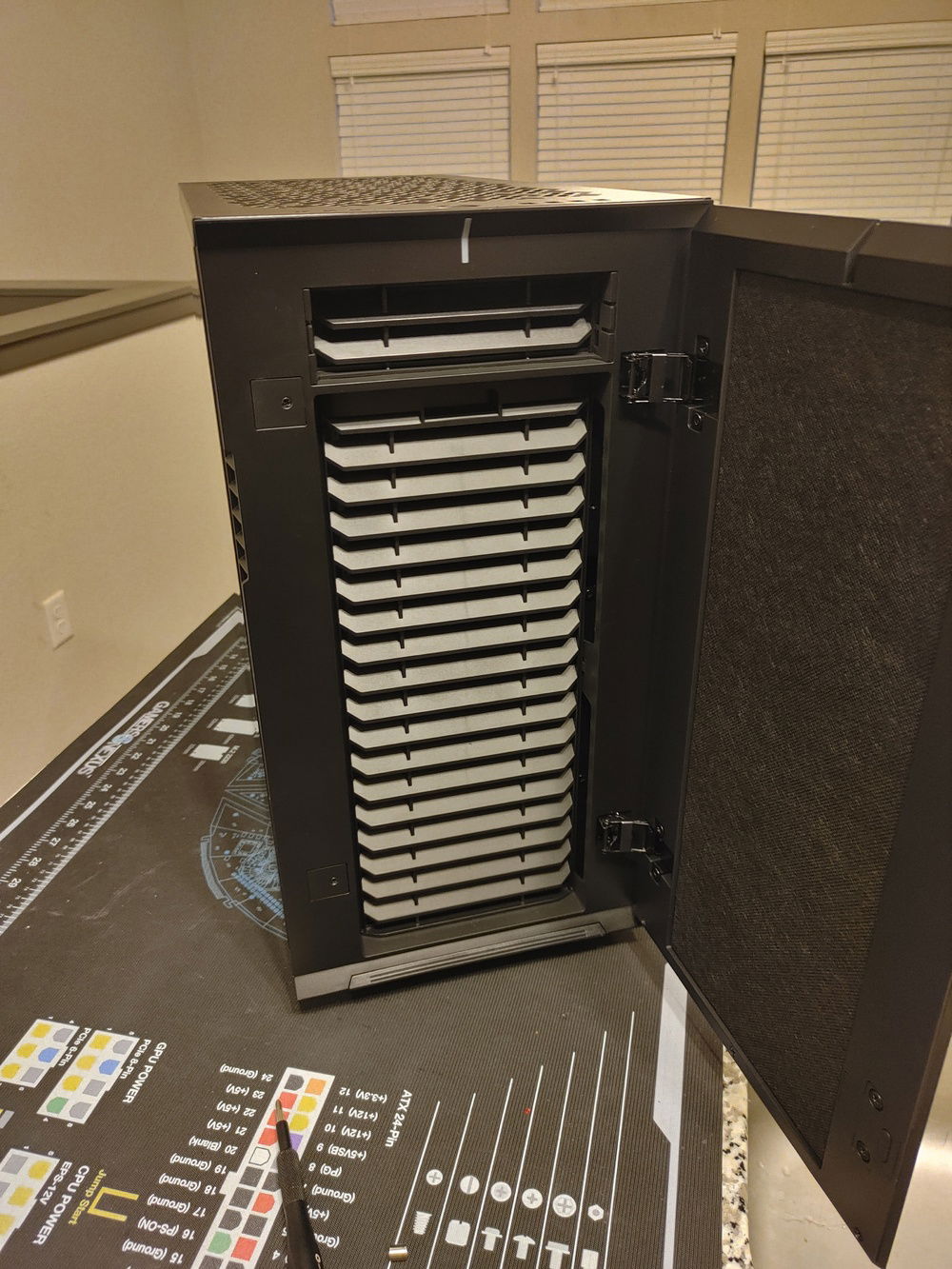 Front of PC open door