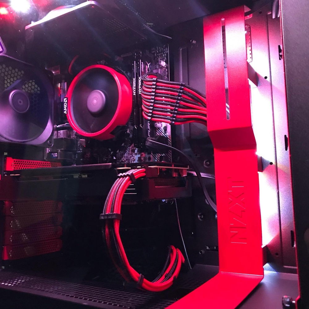 Close up of whole build