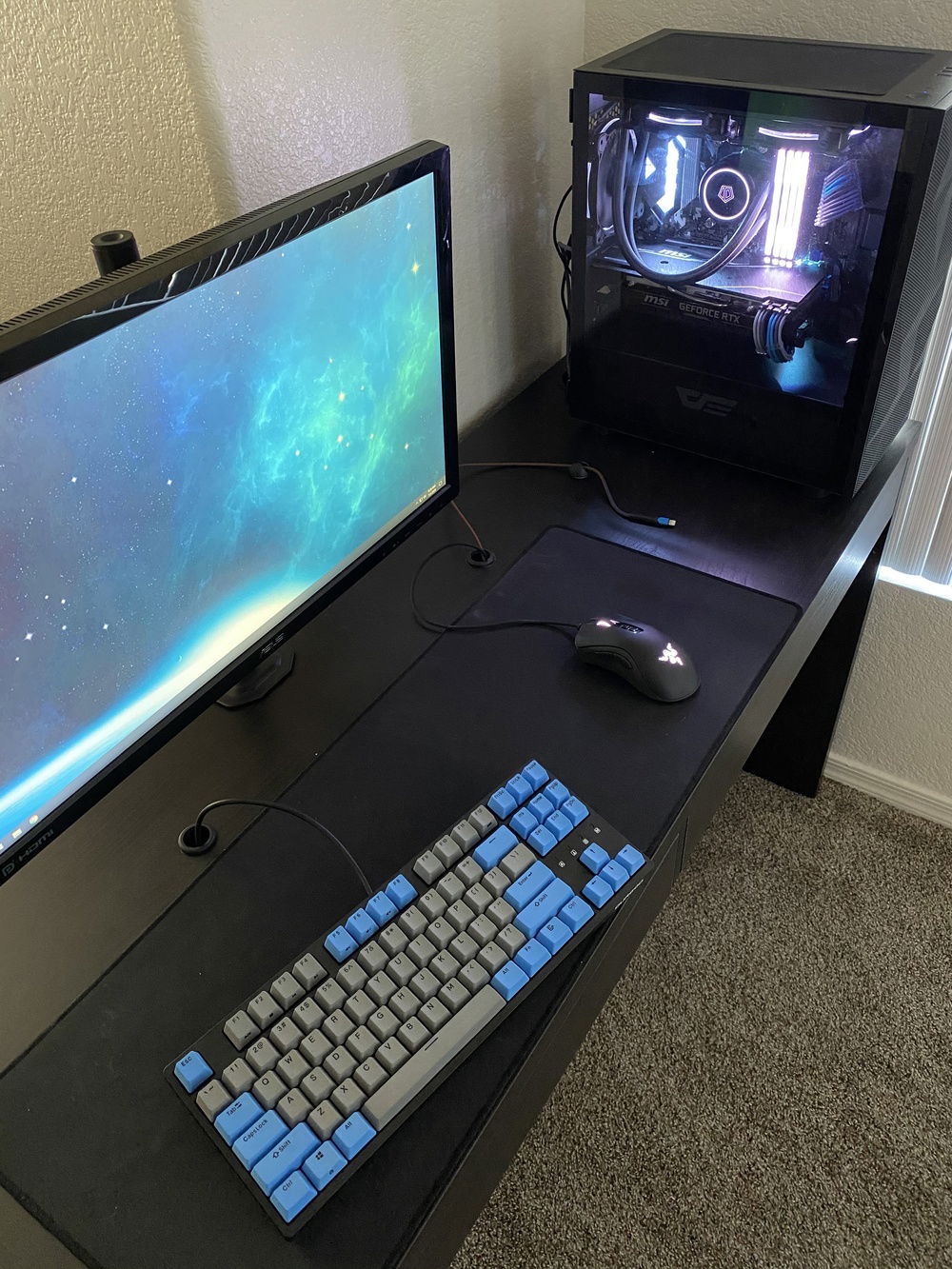 Decided not to wait for a new desk and hit up IKEA. Drill, tape measure, and a Saturday afternoon I’m content.