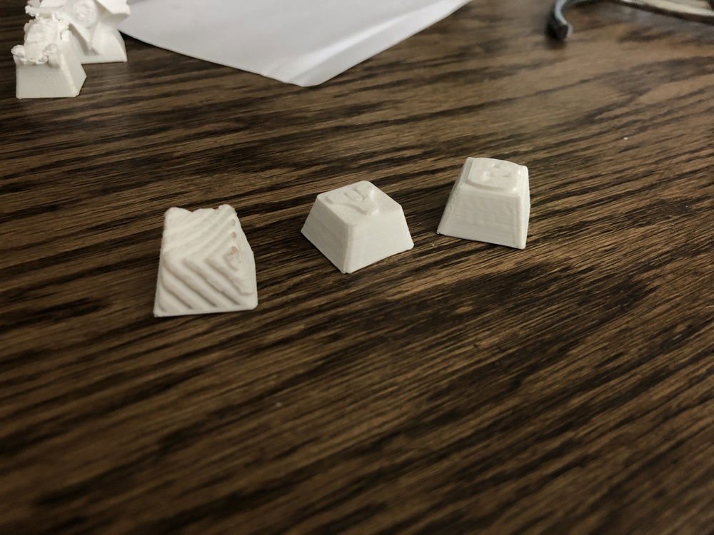 my more normal keycaps, before painting