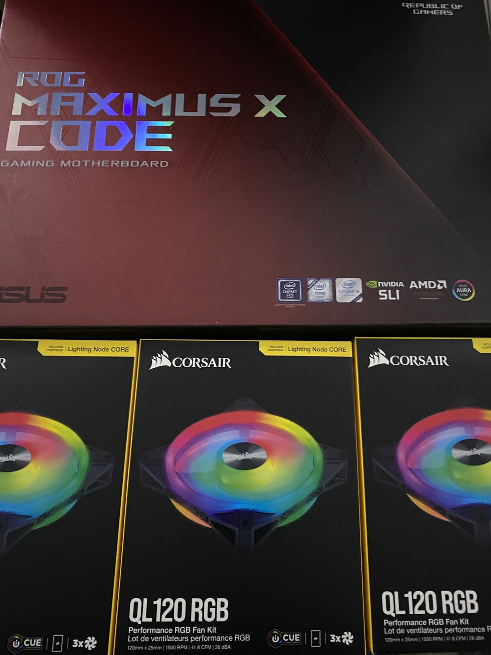 New motherboard & case Fans!