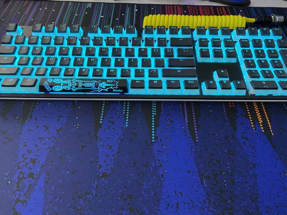 Ducky One2 RGB on the new LTT Northern Lights Deskpad