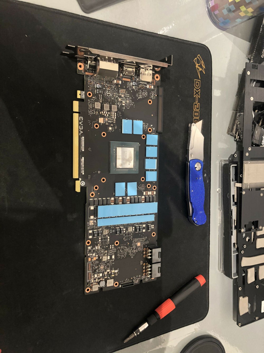 Thermal pads installed