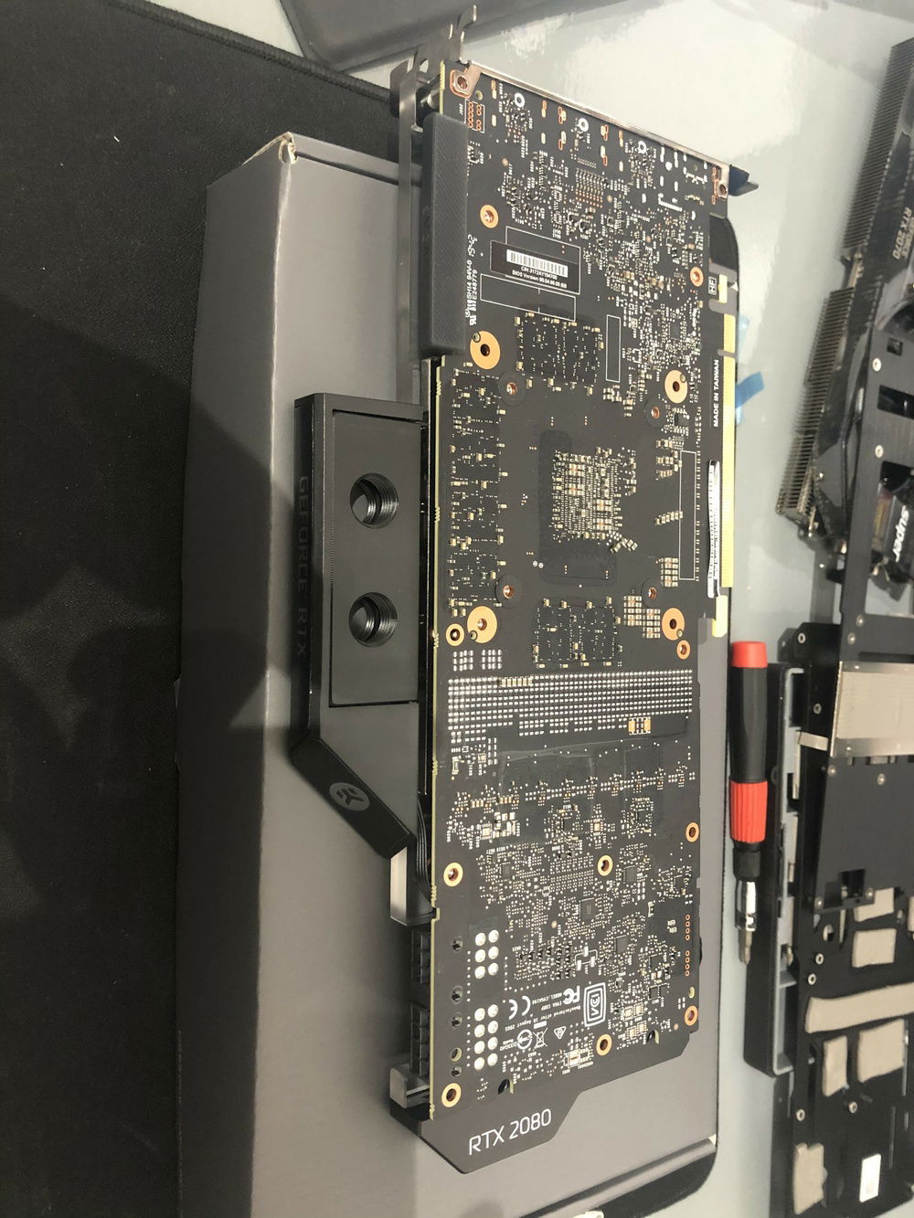 Block installed, ready for the back plate