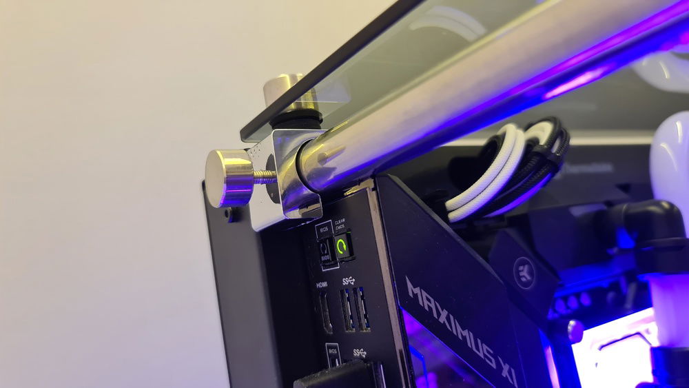 Had to cut a quarter off of the square because my mobo was blocking it from slide into place...