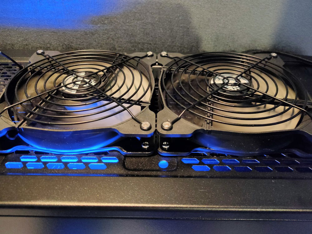 External fans with protection grills.