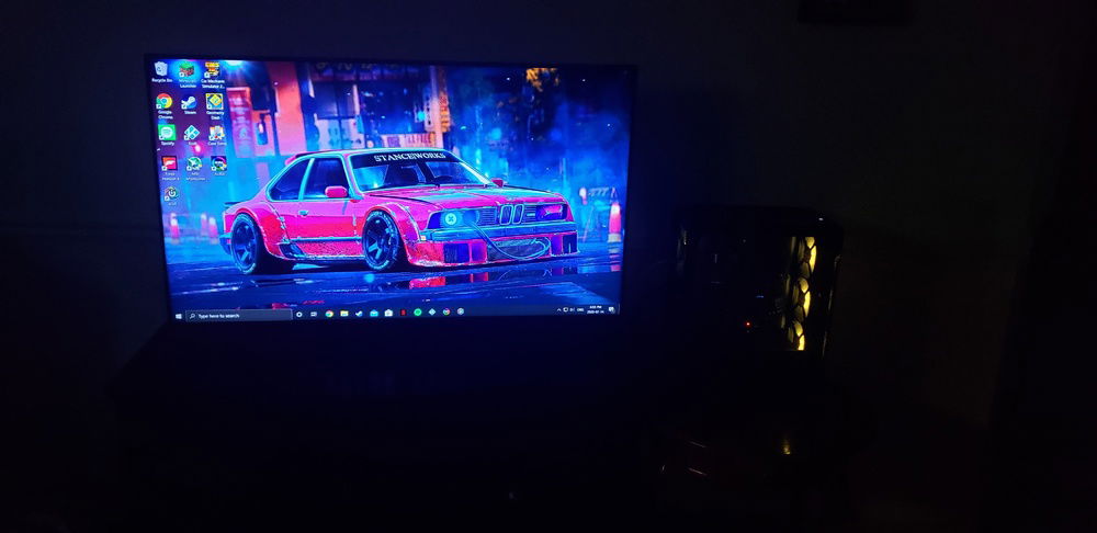 Whole setup PC and tv