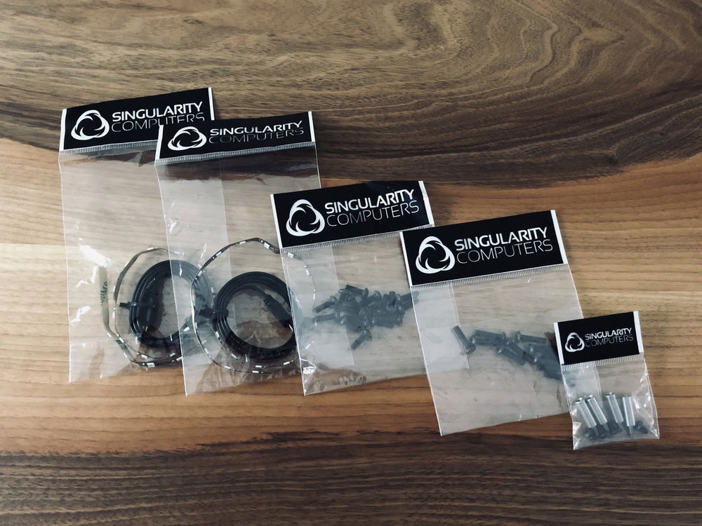 LED strips, and replacement black fastenings (sucker for detail)