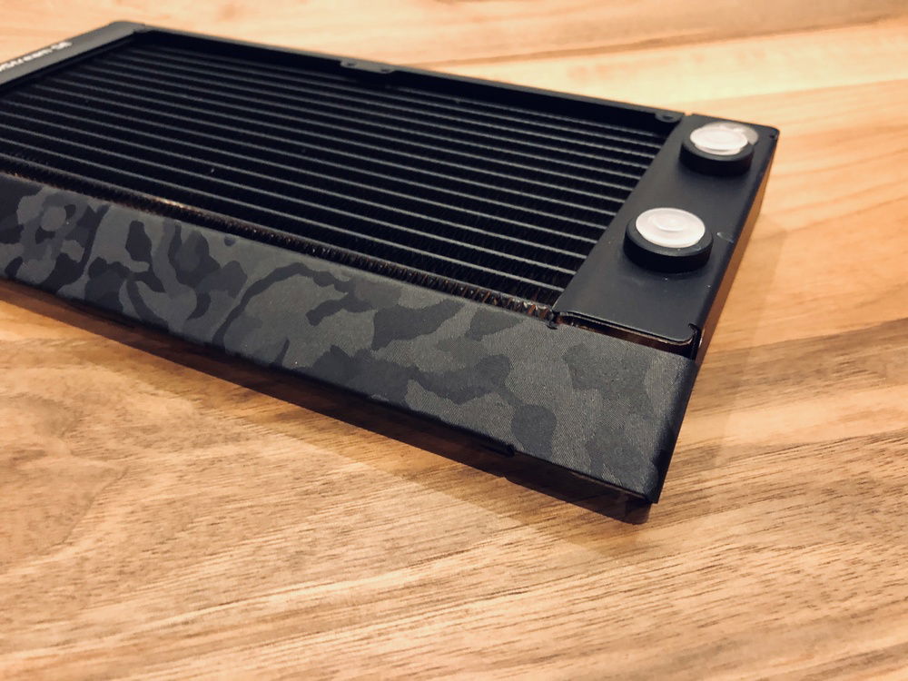 Rad shroud side removed and wrapped