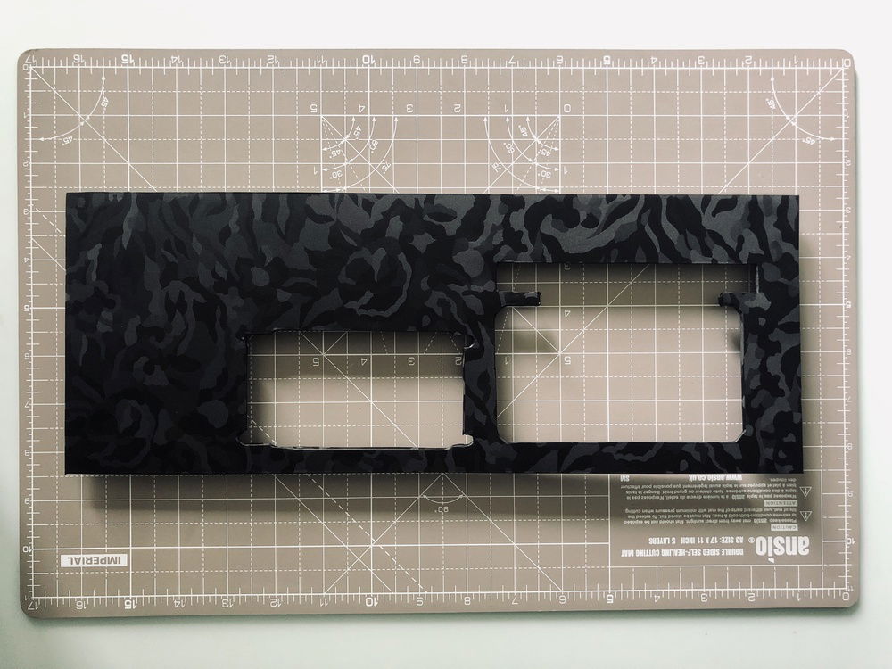 False Floor wrapped in 3M Shadow Black